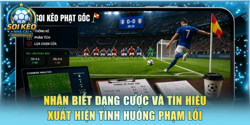 Nhận biết dạng cược và tín hiệu xuất hiện tình huống đá góc