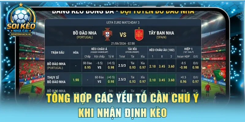Tổng hợp các yếu tố cần chú ý khi nhận định kèo