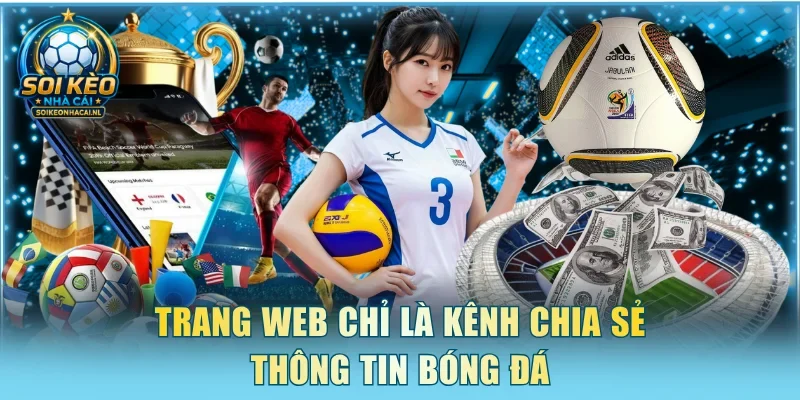 Trang web chỉ là kênh chia sẻ thông tin bóng đá